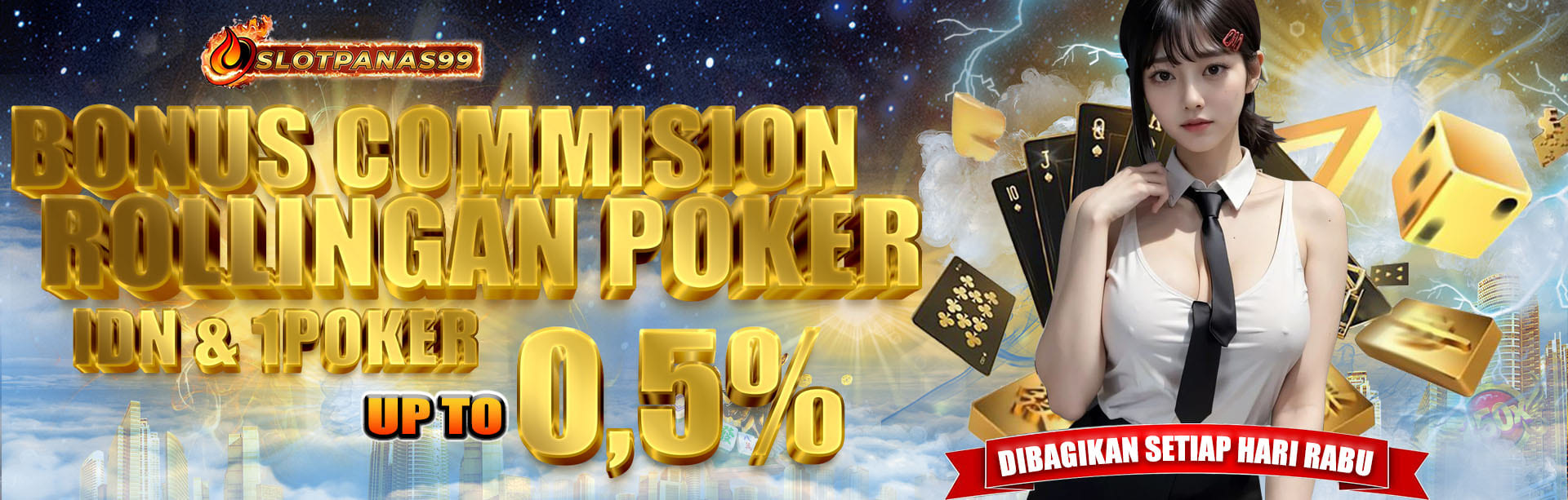 BONUS ROLINGAN POKER IDN & 1POKER 0.5%