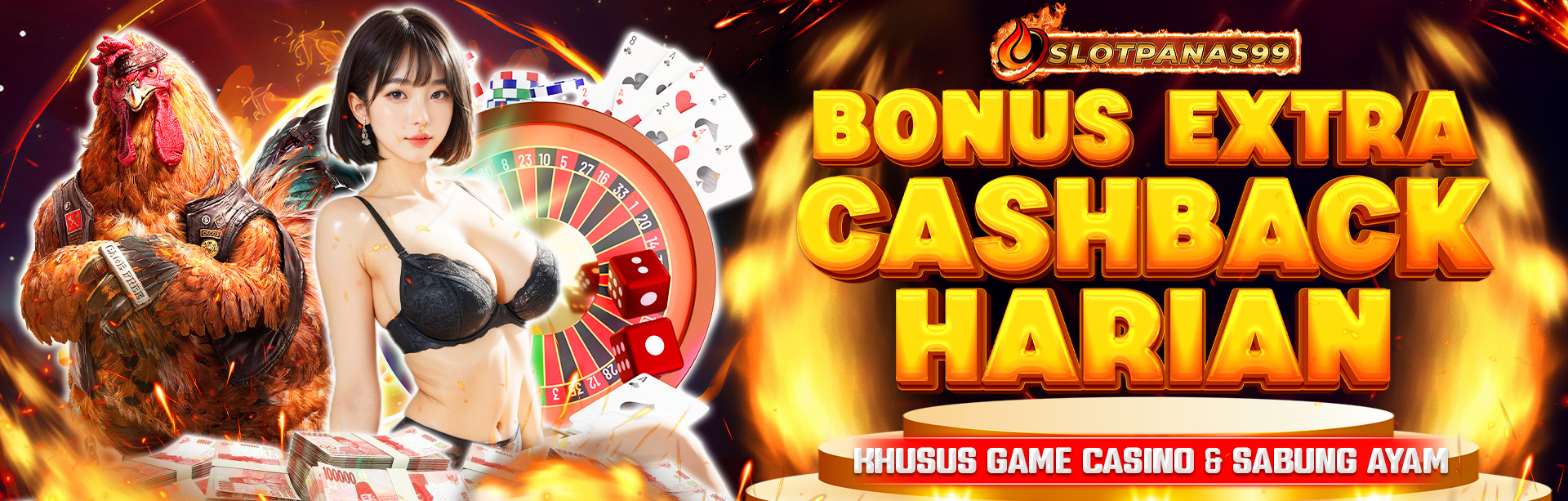 BONUS EXTRA CASHBACK HARIAN CASINO & SABUNG AYAM